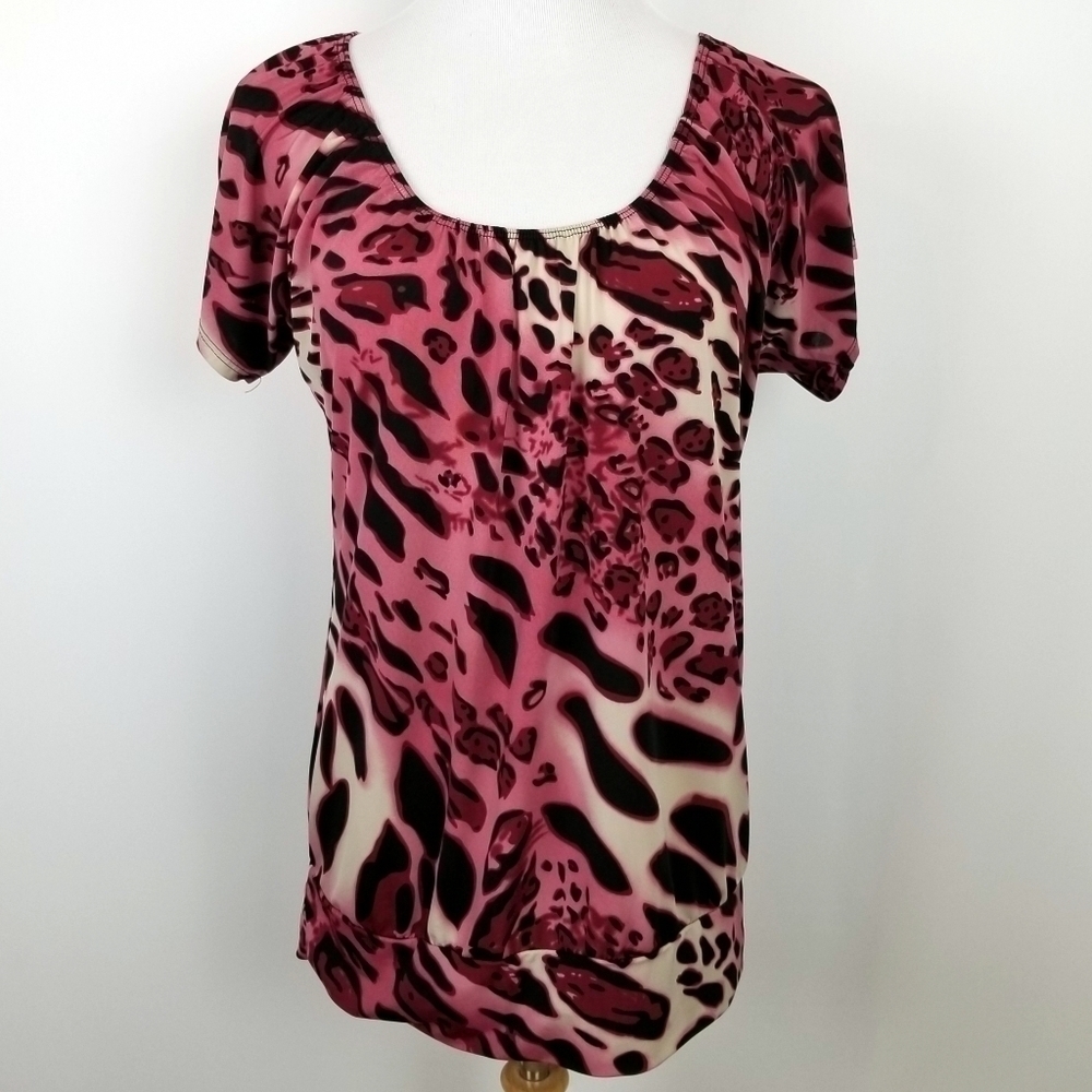 Charlotte Russe Animal Print Top | sz M